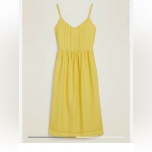Old Navy linen blend Yellow Spaghetti Strap Dress